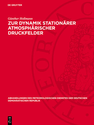 cover image of Zur Dynamik stationärer atmosphärischer Druckfelder